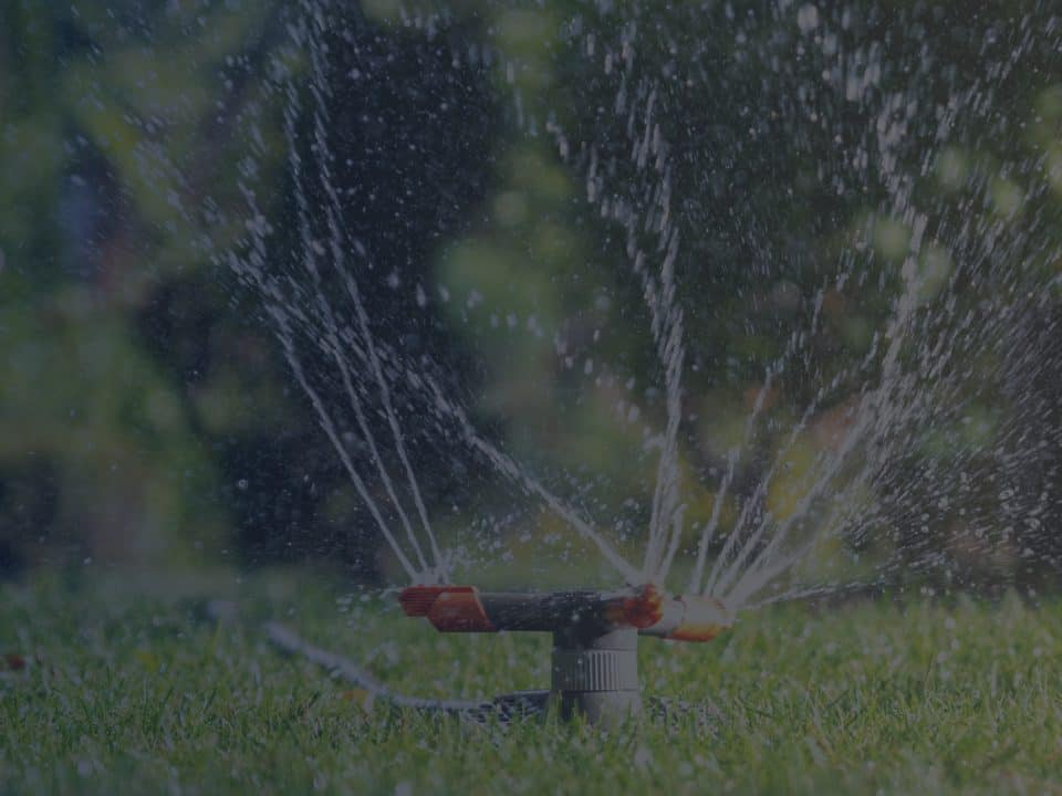 Sprinkler System in Garden